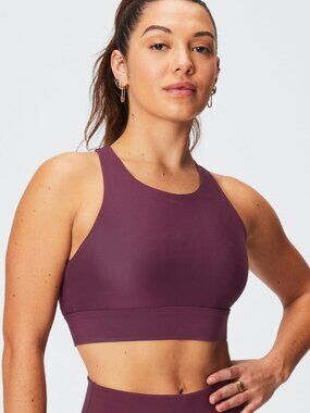 Fabletics No Bounce Sports Bra Burgundy 3X NWT High Impact